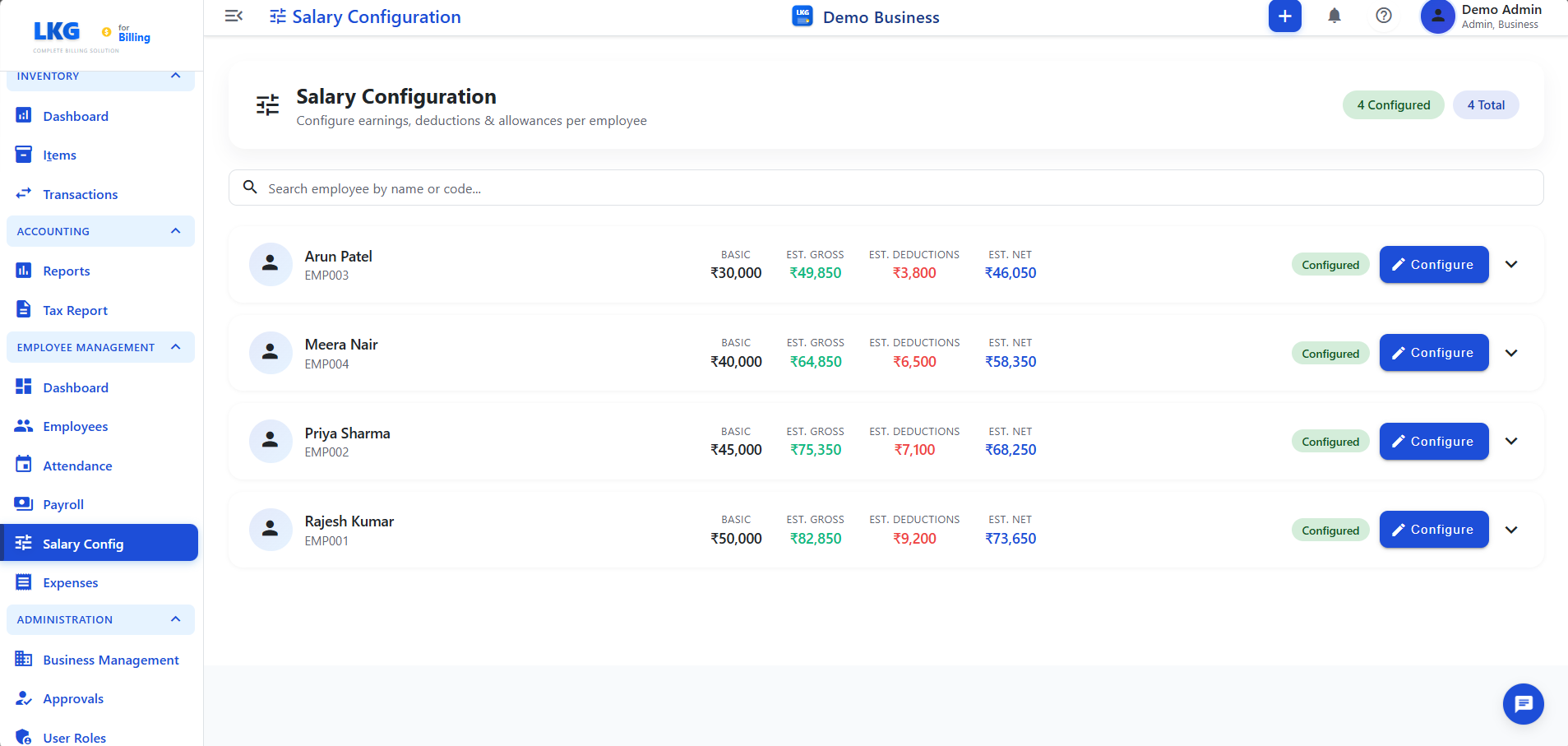 Salary Configuration